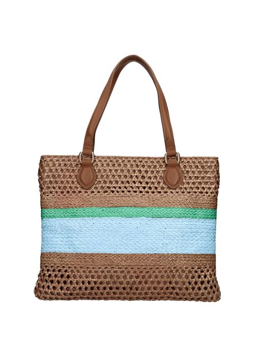 Borsa Glory in rafia ed ecopelle LA CARRIE | 141M-MZ-285-RAECUOIO